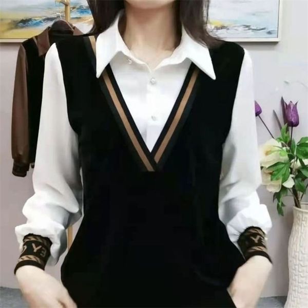 women's tshirt mom's fashion blouse korean spring fake two shirts clothing pullover square collar bottomed shirt 4xl 230206, White
women's tshirt mom's fashion blouse korean spring fake two shirts clothing pullover square collar bottomed shirt 4xl 230206, White