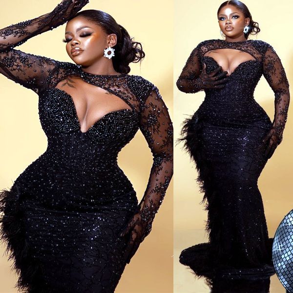 2023 arabic aso ebi mermaid black prom dresses pearls feather evening formal party second reception birthday engagement gowns dress zj5076
2023 arabic aso ebi mermaid black prom dresses pearls feather evening formal party second reception birthday engagement gowns dress zj5076