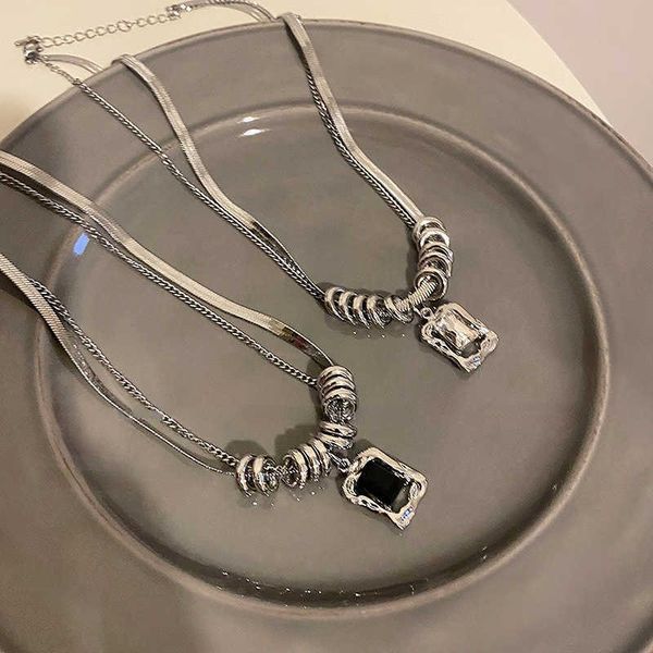 sweet cool girls white black geometric square rhinestone pendant necklaces for women 2022 trendy double layer choker jewelry 0206, Silver
sweet cool girls white black geometric square rhinestone pendant necklaces for women 2022 trendy double layer choker jewelry 0206, Silver