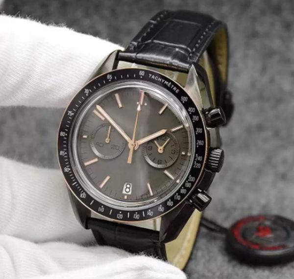 2023 44mm mens watches quartz chronograph silver black dial moonwatch leather band dark side of the ring showing tachymeter markings wristwa, Slivery;brown
2023 44mm mens watches quartz chronograph silver black dial moonwatch leather band dark side of the ring showing tachymeter markings wristwa, Slivery;brown