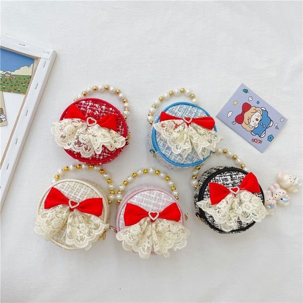 lady style children pearls chain handbags girls stereo rabbit applique circular crossbody bags kids lace embroidery bows princess bag z0014, Black
lady style children pearls chain handbags girls stereo rabbit applique circular crossbody bags kids lace embroidery bows princess bag z0014, Black