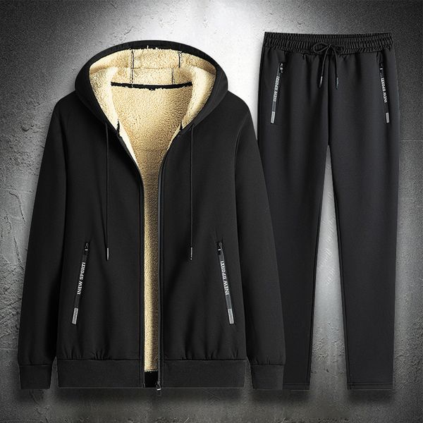 men's tracksuits autumn winter tracksuit men 2 piece set fur lined warm hoodies and pants set men sportswear workout clothes jogging su, Gray
men's tracksuits autumn winter tracksuit men 2 piece set fur lined warm hoodies and pants set men sportswear workout clothes jogging su, Gray
