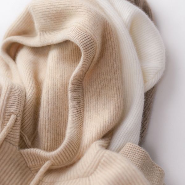 women's sweaters autumn winter hooded cashmere sweater female pullover loose 100 pure wool hoodie languid lazy wind knitting base 23020, White;black
women's sweaters autumn winter hooded cashmere sweater female pullover loose 100 pure wool hoodie languid lazy wind knitting base 23020, White;black