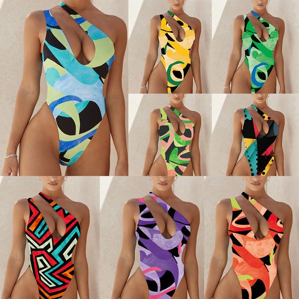 designer bikini women summer designer one piece bikini hollow print single shoulder strap swimsuits swimming swimwear px0729 fashion beach s, Black
designer bikini women summer designer one piece bikini hollow print single shoulder strap swimsuits swimming swimwear px0729 fashion beach s, Black