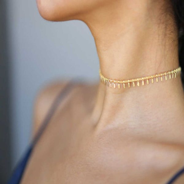 s fashion gold color tassel pendant chain for women bohemia punk short choker necklace jewelry accessories 0206, Silver
s fashion gold color tassel pendant chain for women bohemia punk short choker necklace jewelry accessories 0206, Silver