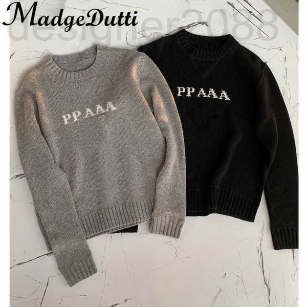 women's sweaters designer high end wool knit classic letter jacquard o-neck fashion versarile sweater knitwear women 3khb, White;black
women's sweaters designer high end wool knit classic letter jacquard o-neck fashion versarile sweater knitwear women 3khb, White;black