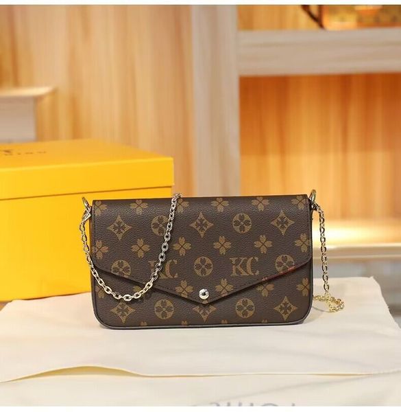 2023 multi felicie pochette women chain bags wallet messenger leather handbags shoulder flower purse crossbody bag, Red;black
2023 multi felicie pochette women chain bags wallet messenger leather handbags shoulder flower purse crossbody bag, Red;black