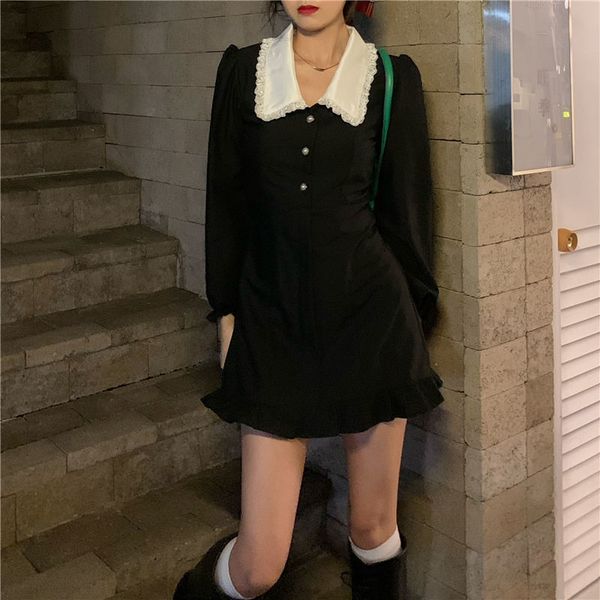 casual dresses qweek vintage black mini dress women french lace peter pan collar ruffle short bodycon wrap robes fashion autumn 230207, Black;gray
casual dresses qweek vintage black mini dress women french lace peter pan collar ruffle short bodycon wrap robes fashion autumn 230207, Black;gray