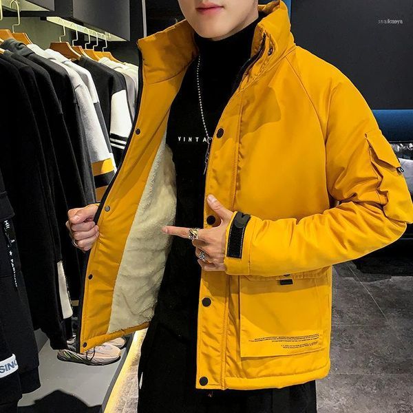 men's jackets winter coat warm outwear men 2023 plush thickened work velvet lining jacket cotton padded clothes streetwear, Black;brown
men's jackets winter coat warm outwear men 2023 plush thickened work velvet lining jacket cotton padded clothes streetwear, Black;brown