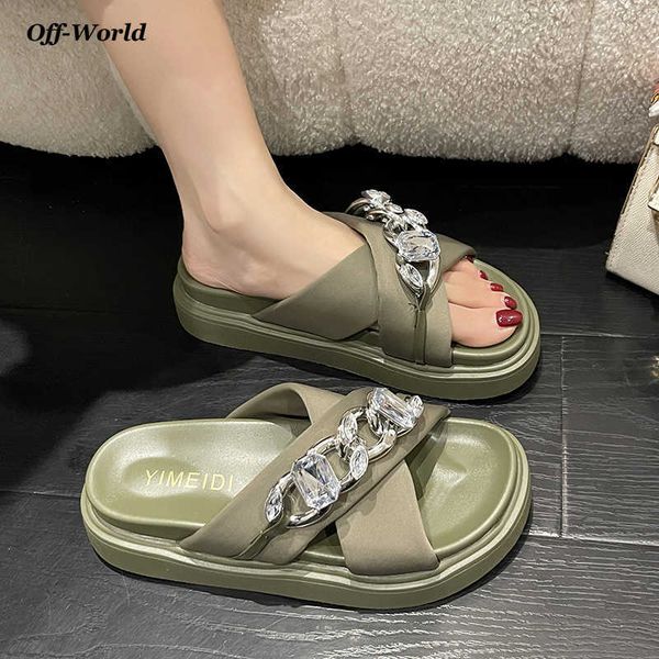 sandals 2022 fashion women slippers street punk rhinestones chains outdoor sandals black mules flip flops summer casual shoes for female j23
sandals 2022 fashion women slippers street punk rhinestones chains outdoor sandals black mules flip flops summer casual shoes for female j23