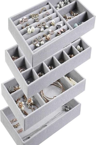 4pcslot jewelry organizer velvet storage tray display ring bracelet necklace box showcase drawer 2111051149200, Black
4pcslot jewelry organizer velvet storage tray display ring bracelet necklace box showcase drawer 2111051149200, Black