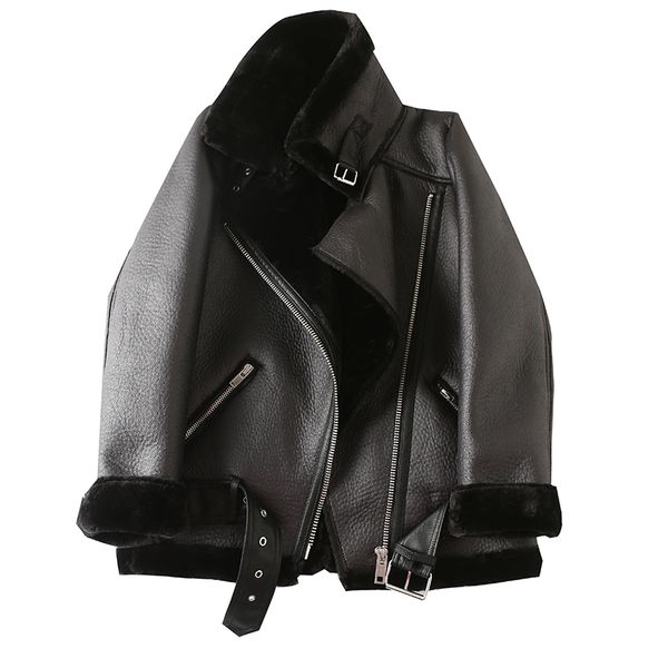 women's jackets zvri the women's jacket with extra thick warm and extra thick lamb feather rider jacket with artificial fur 230206, Black;brown
women's jackets zvri the women's jacket with extra thick warm and extra thick lamb feather rider jacket with artificial fur 230206, Black;brown