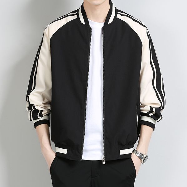 new jacket men's stand collar jacket trend handsome casual fashion trend, Black;brown
new jacket men's stand collar jacket trend handsome casual fashion trend, Black;brown