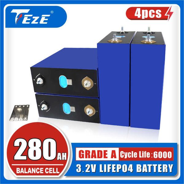 Image of New Class A 4PCS 3.2V 280Ah LiFePO4 Battery 6000 Cycles for RV Home Energy Storage Outdoor Energy Storage Wild Fishing tax-free
