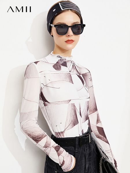 women's t-shirt amii minimalism autumn t-shirts women fashion mesh turtleneck printed thinny office lady female clothing 12120314 2302, White
women's t-shirt amii minimalism autumn t-shirts women fashion mesh turtleneck printed thinny office lady female clothing 12120314 2302, White