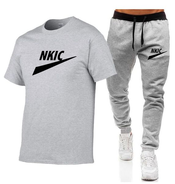 summer mens brand logo tracksuit casual sport suit t-shirt 2 piece set oversized sportswear breathable o-neck street clothing, Gray
summer mens brand logo tracksuit casual sport suit t-shirt 2 piece set oversized sportswear breathable o-neck street clothing, Gray