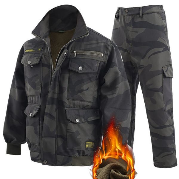 men's tracksuits men's winter suit plus fleece work clothes jacket pants wear-resistant auto repair labor insurance service 230207, Gray
men's tracksuits men's winter suit plus fleece work clothes jacket pants wear-resistant auto repair labor insurance service 230207, Gray
