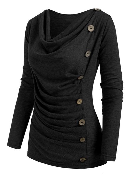 women's tshirt solid color cowl neck heather mock button tshirt long sleeve tee t shirt marled casual tshirts 230206, White
women's tshirt solid color cowl neck heather mock button tshirt long sleeve tee t shirt marled casual tshirts 230206, White