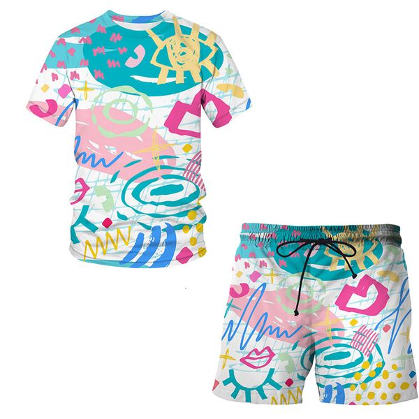 men's tracksuits fashion summer short sleeve and shorts abstract graffiti 3d printed t shirt sport suit outdoor 230206, Gray
men's tracksuits fashion summer short sleeve and shorts abstract graffiti 3d printed t shirt sport suit outdoor 230206, Gray