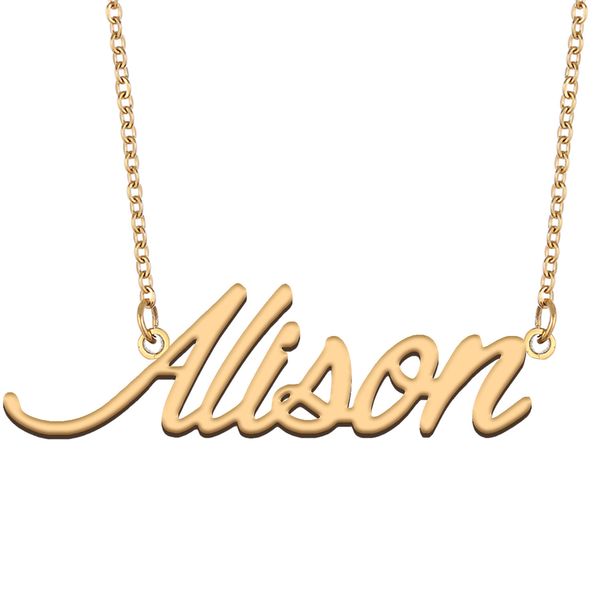 alison name necklace personalized for women letter font tag stainless steel gold and silver customized nameplate necklace jewelry
alison name necklace personalized for women letter font tag stainless steel gold and silver customized nameplate necklace jewelry