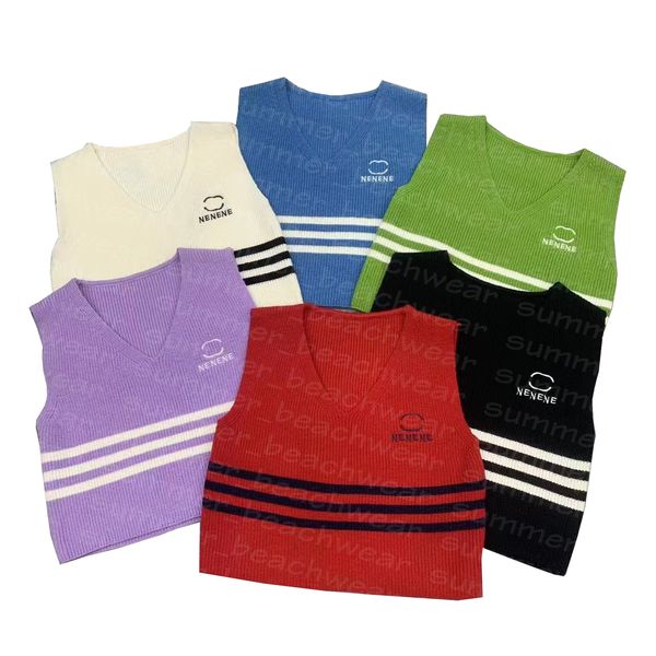 women knits vest designer letter embroidered vests stretchy knits tee spring summer tank top, White
women knits vest designer letter embroidered vests stretchy knits tee spring summer tank top, White