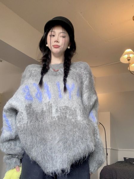 women's sweaters korobov winter clothe lazy vintage long sleeve sweater tie dye letters printing pullovers fashion pull femme hiver 230, White;black
women's sweaters korobov winter clothe lazy vintage long sleeve sweater tie dye letters printing pullovers fashion pull femme hiver 230, White;black