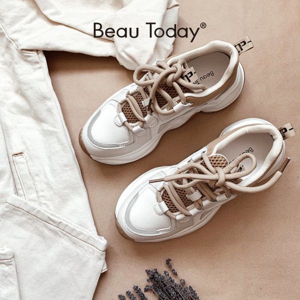 dress shoes beautoday chunky sneakers women cow leather mesh retro casual shoes platform lace-up trainers handmade 29333, Black
dress shoes beautoday chunky sneakers women cow leather mesh retro casual shoes platform lace-up trainers handmade 29333, Black