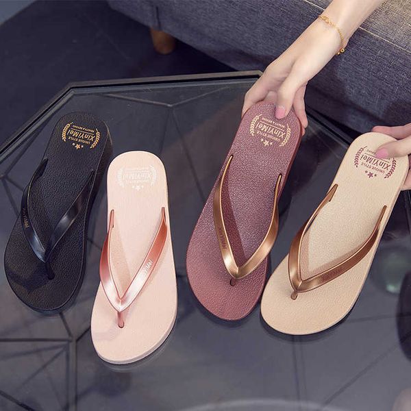 slippers summer women's thick bottom slope and herringbone flip flop wear toe clip antiskid casual beach flat sandals quick drying y230, Black
slippers summer women's thick bottom slope and herringbone flip flop wear toe clip antiskid casual beach flat sandals quick drying y230, Black