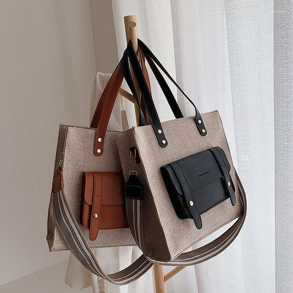 shoulder bags ladies bag designer wide strap handbag pu patchwork casual linen large capacity messenger shopping big tote
shoulder bags ladies bag designer wide strap handbag pu patchwork casual linen large capacity messenger shopping big tote