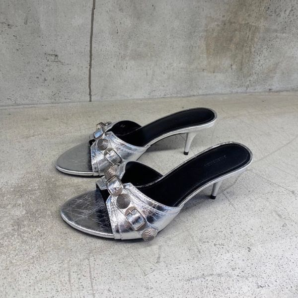 cagole cowskin leather mules sandals stud buckle embellished shoes rounded slip on open toes stiletto heel women's luxury designers sho, Black
cagole cowskin leather mules sandals stud buckle embellished shoes rounded slip on open toes stiletto heel women's luxury designers sho, Black