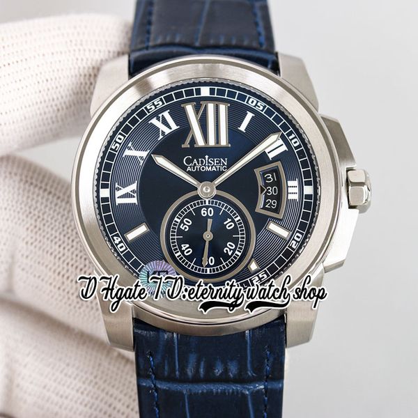 twf f57100014 calibre mens watch cal.1904-ps mc automatic 42mm big date blue dial stainless steel case roman markers leather strap latest ve, Slivery;brown
twf f57100014 calibre mens watch cal.1904-ps mc automatic 42mm big date blue dial stainless steel case roman markers leather strap latest ve, Slivery;brown
