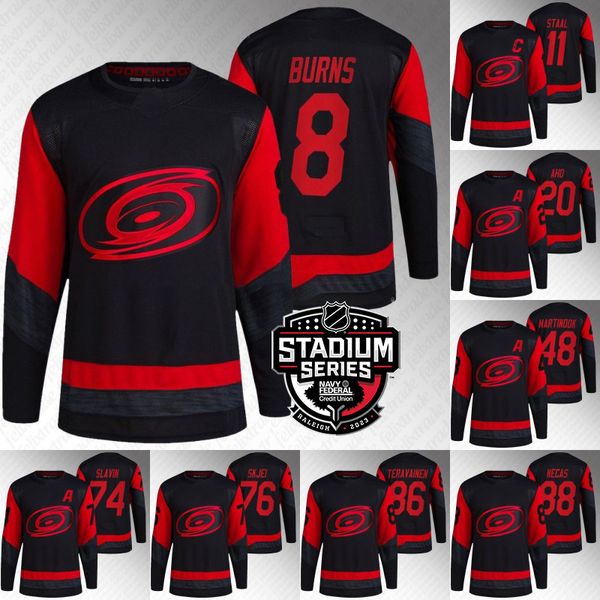 37 andrei svechnikov 2023 stadium series jersey sebastian aho hurricanes brent burns martin necas jaccob slavin ethan bear frederik andersen, Black;red
37 andrei svechnikov 2023 stadium series jersey sebastian aho hurricanes brent burns martin necas jaccob slavin ethan bear frederik andersen, Black;red