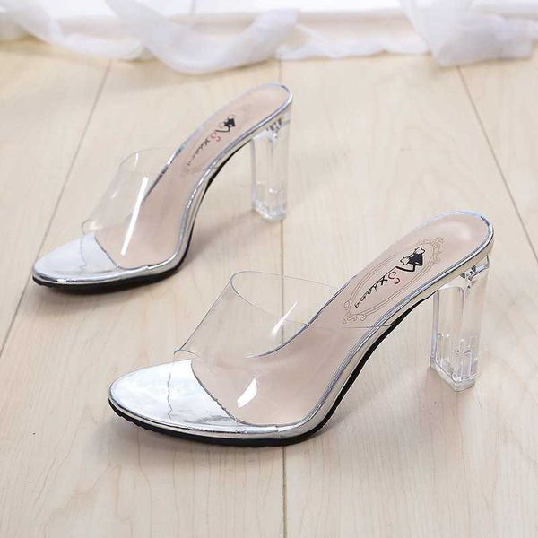 slipper crystal clear shoe women high heel sandal female transparent weddin, Black
slipper crystal clear shoe women high heel sandal female transparent weddin, Black