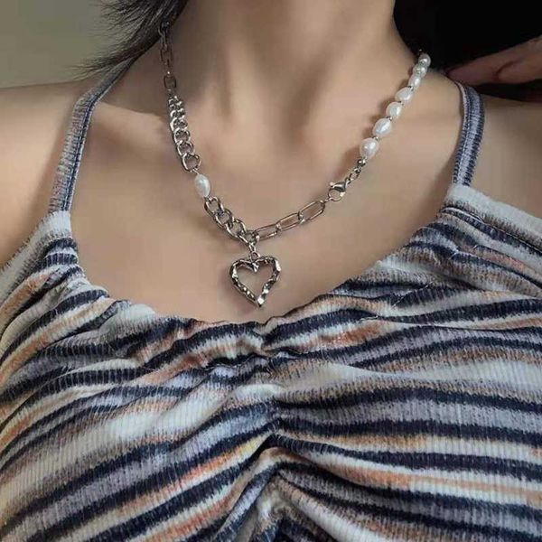 necklaces kpop vintage baroque pearl choker heart angel pendant clavicle chain necklace for women egirl goth cool emo punk grunge jewelry 02, Silver
necklaces kpop vintage baroque pearl choker heart angel pendant clavicle chain necklace for women egirl goth cool emo punk grunge jewelry 02, Silver