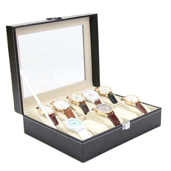watch boxes cases 10 grids watch box pu leather watches display case jewelry holder storage organizer with lock 230206, Black;blue
watch boxes cases 10 grids watch box pu leather watches display case jewelry holder storage organizer with lock 230206, Black;blue