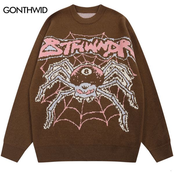 men's sweaters men knitted sweater y2k streetwear hip hop spider pullover jumpers autumn harajuku fashion casual punk gothic male 23020, White;black
men's sweaters men knitted sweater y2k streetwear hip hop spider pullover jumpers autumn harajuku fashion casual punk gothic male 23020, White;black
