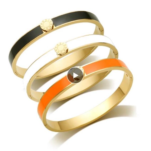 stainless steel enamel bangle ring set for women round roman numerals bracelet gold plated trend new bangles jewelry, White
stainless steel enamel bangle ring set for women round roman numerals bracelet gold plated trend new bangles jewelry, White