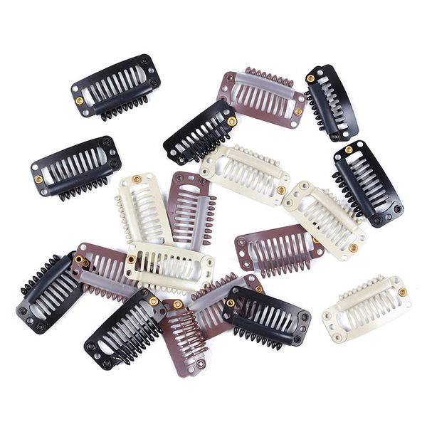 32mm 9-teeth hair extension clips wig clips combs snap clips with rubber for hair extension toupee diy 20pcs, Black;brown
32mm 9-teeth hair extension clips wig clips combs snap clips with rubber for hair extension toupee diy 20pcs, Black;brown
