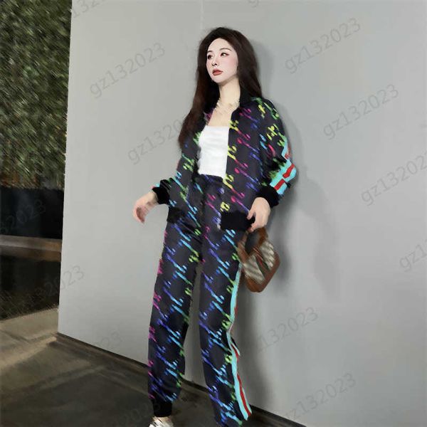tracksuits two piece pants colorful logo printed lapel long sleeve slim jacket match loose sweatpants fashion designer two piece set, White
tracksuits two piece pants colorful logo printed lapel long sleeve slim jacket match loose sweatpants fashion designer two piece set, White