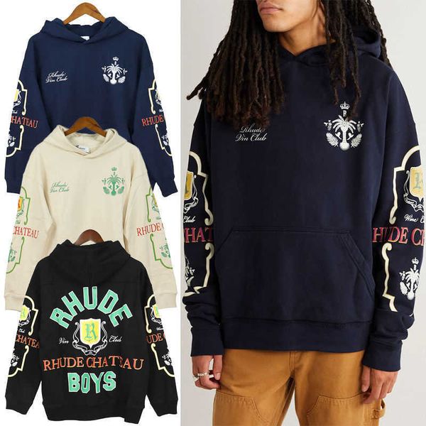 hoodies sweater rhude chateau letter-printed hooded sweater men and high street skateboard couple wear jacket, Black
hoodies sweater rhude chateau letter-printed hooded sweater men and high street skateboard couple wear jacket, Black