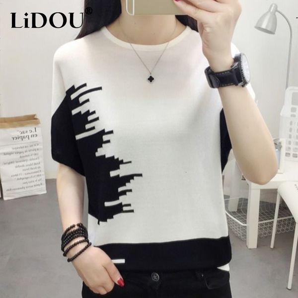 women's t-shirt summer y2k vintage fashion all-match chic casual simple irregular short-sleeved women pullover hit color loose t-shirt, White
women's t-shirt summer y2k vintage fashion all-match chic casual simple irregular short-sleeved women pullover hit color loose t-shirt, White