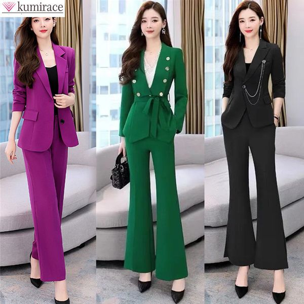 womens two piece pants summer korean fashion elegant suit office blazer jacket leisure trousers set female clothing 230207, White
womens two piece pants summer korean fashion elegant suit office blazer jacket leisure trousers set female clothing 230207, White