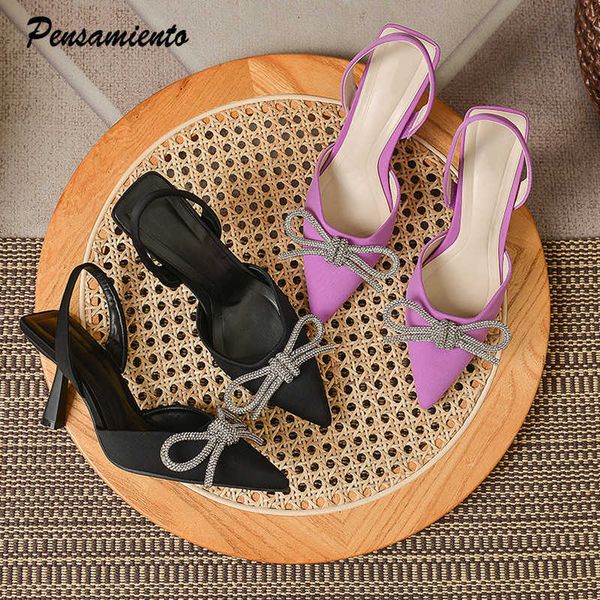 sandals fashion brand rhinestones bowknot women sandals elegant thin high heels flock slingbacks summer office lady shoes purple sandals g23, Black
sandals fashion brand rhinestones bowknot women sandals elegant thin high heels flock slingbacks summer office lady shoes purple sandals g23, Black