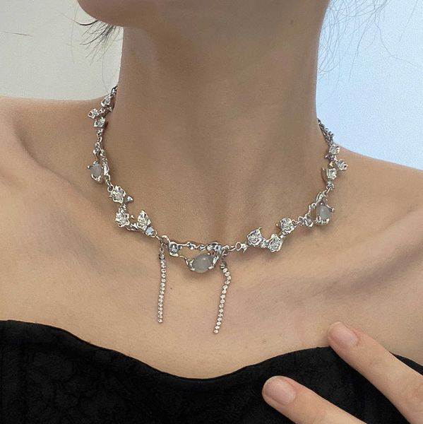 pendant new design summer sweet irregular pins chain tassel rhinestone crystal choker necklaces for women anniversary trendy jewelry 90s 020, Silver
pendant new design summer sweet irregular pins chain tassel rhinestone crystal choker necklaces for women anniversary trendy jewelry 90s 020, Silver