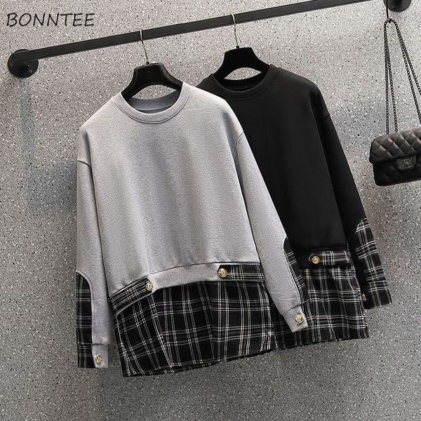 womens hoodies sweatshirts sweatshirts women patchwork plaid korean style long sleeve oneck fashion allmatch sporty street wear chic cozy ar, Black
womens hoodies sweatshirts sweatshirts women patchwork plaid korean style long sleeve oneck fashion allmatch sporty street wear chic cozy ar, Black