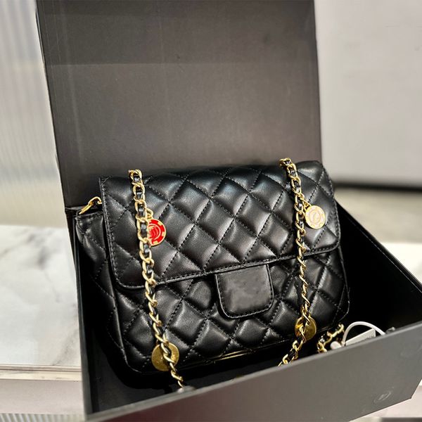 luxurys designers bags fashion womens crossbody bags new gold coin chain shoulder bag ladies black leather handbag fashion bags size 20cm/18
luxurys designers bags fashion womens crossbody bags new gold coin chain shoulder bag ladies black leather handbag fashion bags size 20cm/18