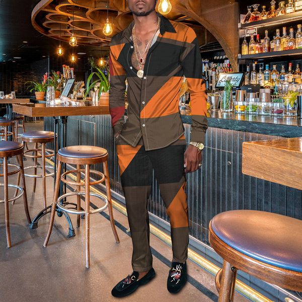 men's tracksuits patchwork plaid print clothing spring autumn hawaiian shirt suit gentleman design casual long sleeve cardigan pants 23, Gray
men's tracksuits patchwork plaid print clothing spring autumn hawaiian shirt suit gentleman design casual long sleeve cardigan pants 23, Gray