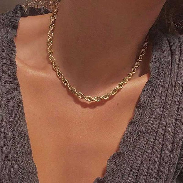 pendant s hip hop punk 3mm stainless steel swag twist rope chain for women men gold color necklace fashion jewelry accessories 0206, Silver
pendant s hip hop punk 3mm stainless steel swag twist rope chain for women men gold color necklace fashion jewelry accessories 0206, Silver
