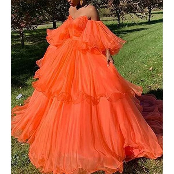 off the shoulder ball gown prom dresses ruffles sweep train tulle formal long women plus size evening party gowns special occasion gowns, Black
off the shoulder ball gown prom dresses ruffles sweep train tulle formal long women plus size evening party gowns special occasion gowns, Black