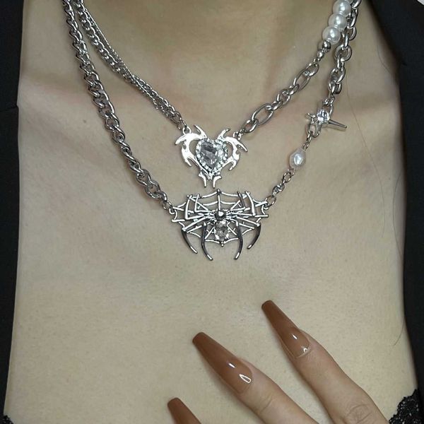 punk cool spider web thorns love heart pendant necklaces sweet rock jewelry insect animal crystal pearl neck chains for women 0206, Silver
punk cool spider web thorns love heart pendant necklaces sweet rock jewelry insect animal crystal pearl neck chains for women 0206, Silver